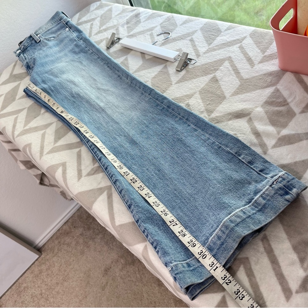 7 FOR ALL MANKIND Dojo Tailorless Jeans size 30 Cowgirl Bootcut - Picture 8 of 10